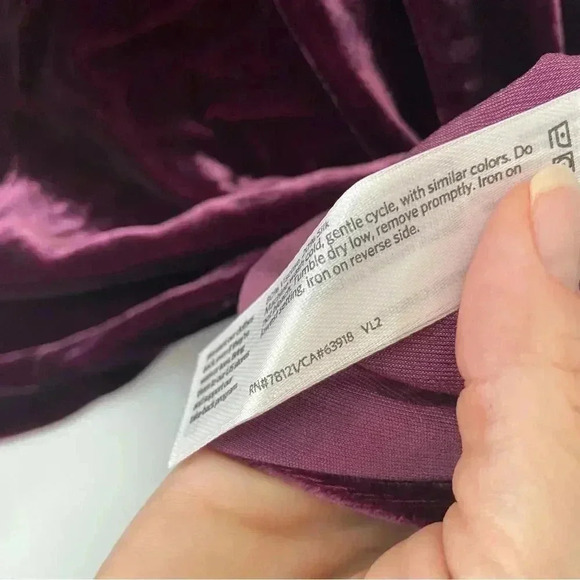 NWT Eileen Fisher Velvet V-Neck Dolman Sleeve Top Sweet Plum size Small - Picture 9 of 10